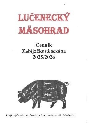 Cenník Zabíjačka 2025/2026